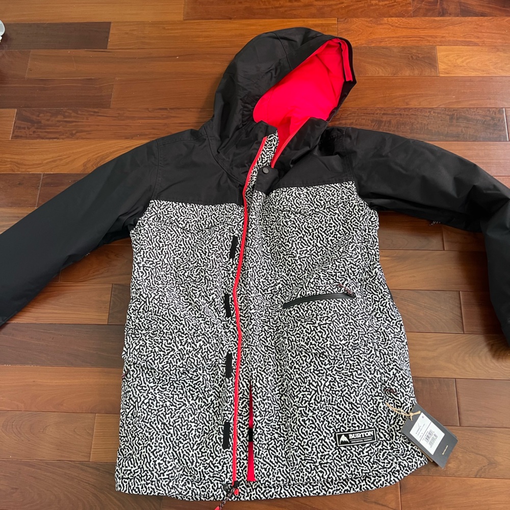 Burton Covert Jacket 2022 Mens in True Black PJ Print-M- Black